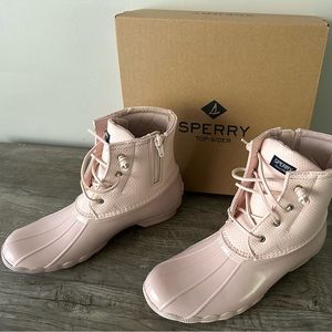 Sperry Duck Boots Saltwater Boot Blush Size 6 Youth STK165269